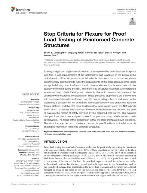 Stop Criteria for Flexure for Proof