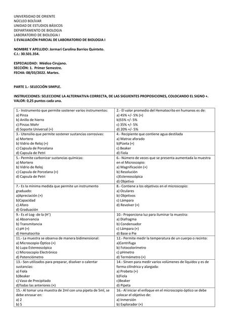 Simulacro de examen laboratorio