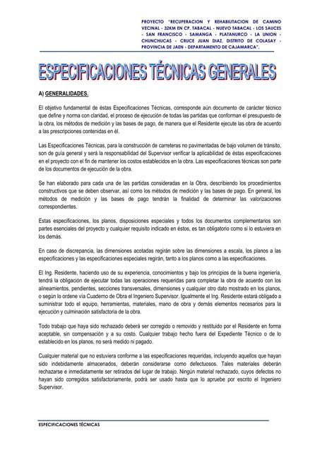 2 ESPECIFICACIONES TECNICAS