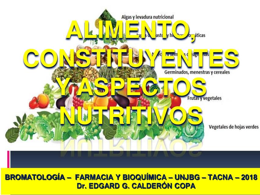 ALIMENTO Y ASPECTOS NUTRITIVOS