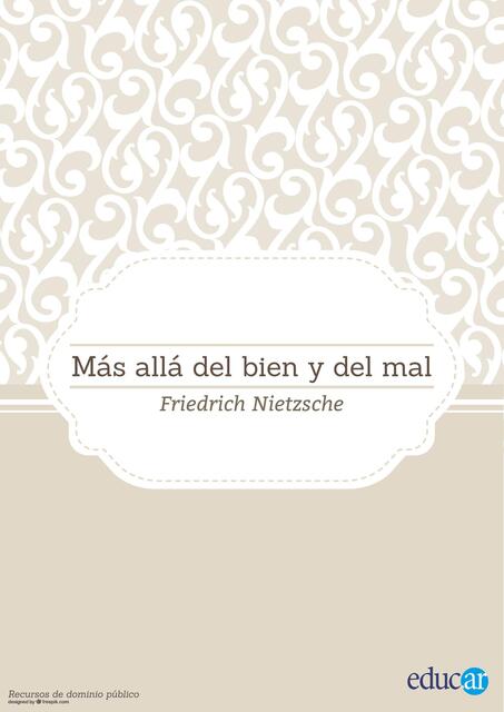 mas alla del bien y del mal nietzsche