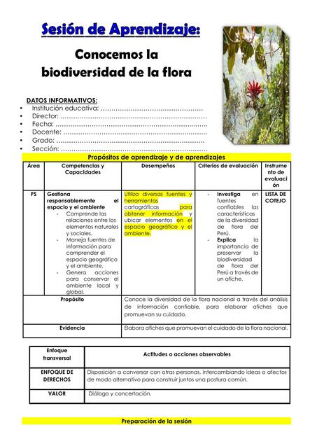 6 GRADO DIA 5 PS CONOCEMOS LA BIODIVERSIDAD DE LA