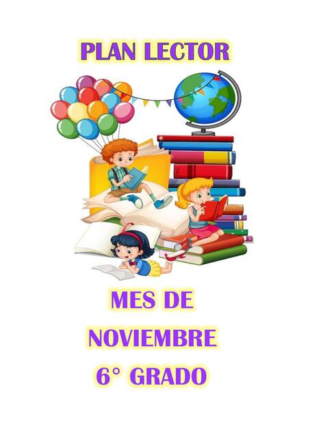 PLAN LECTOR NOVIEMBRE 6 GRADO