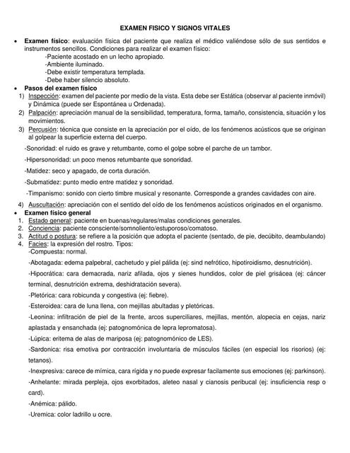 1 EXAMEN FISICO GENERAL Y SIGNOS VITALES