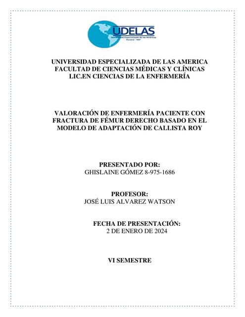 Proceso de atencion de callista roy fractura de fe