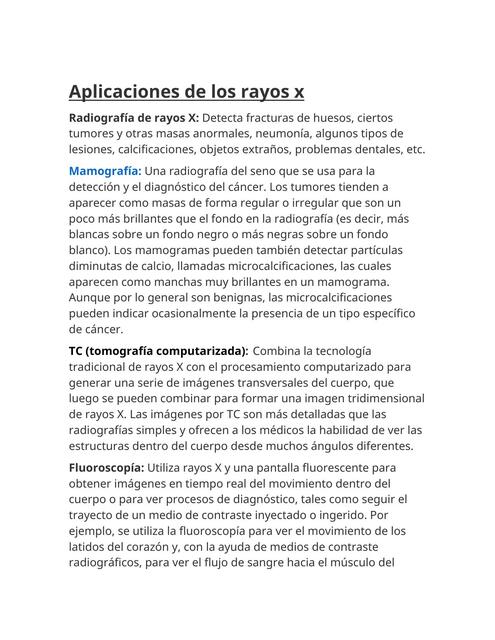 Aplicaciones de los rayos