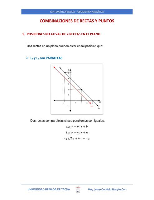 7 Combinaciones de Rectas y puntos