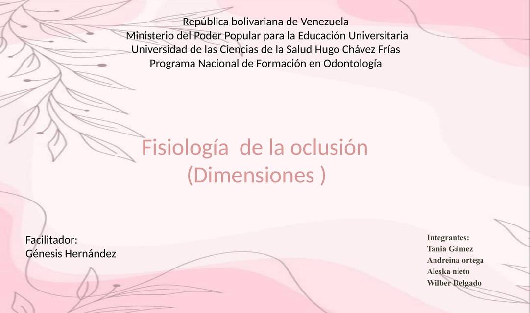 Dimensión vertical de la oclusión andreina ortega uDocz