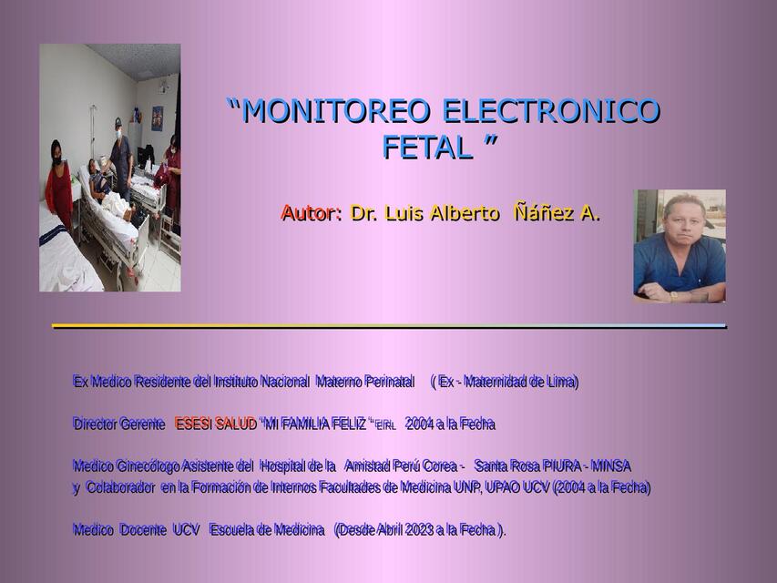 MONITOREO FETAL ELECTRONICO 21 10 LAÑA