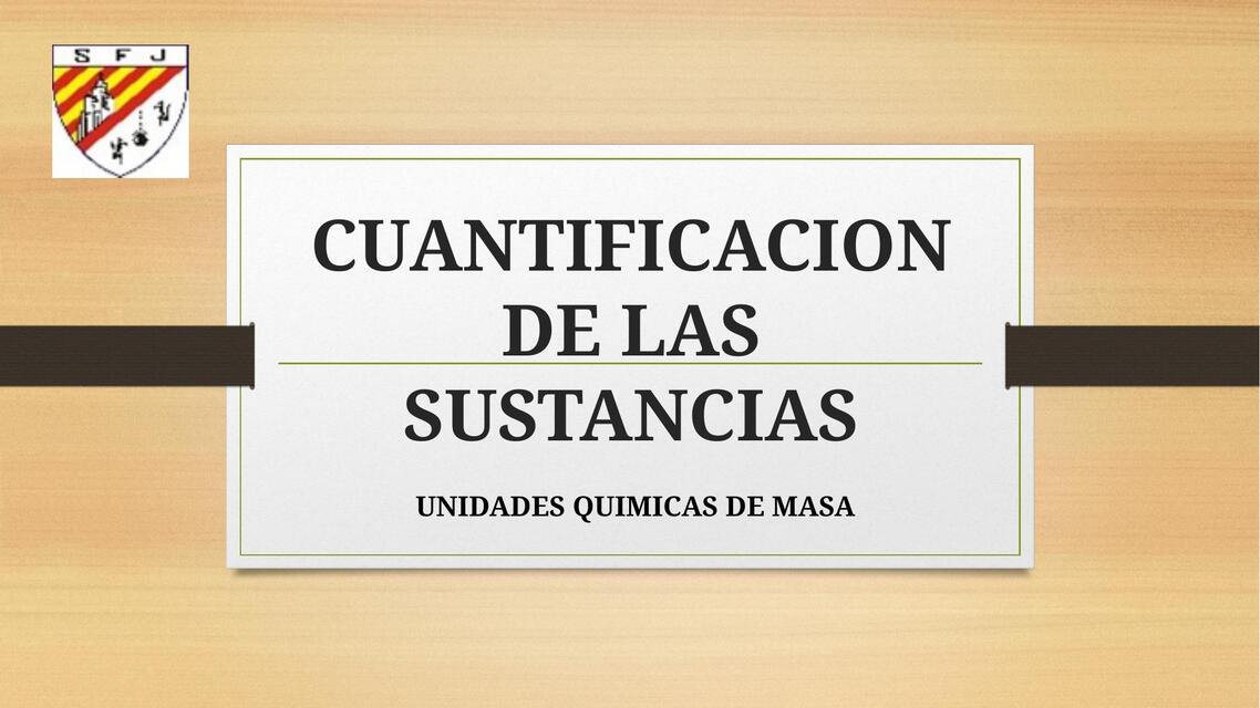 Cuantificación de las sustancias 