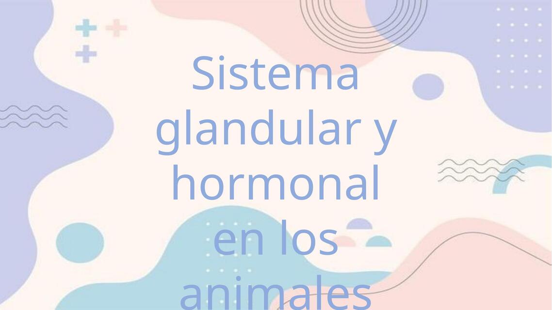 exposicion de biologia sitema glandular y formonal