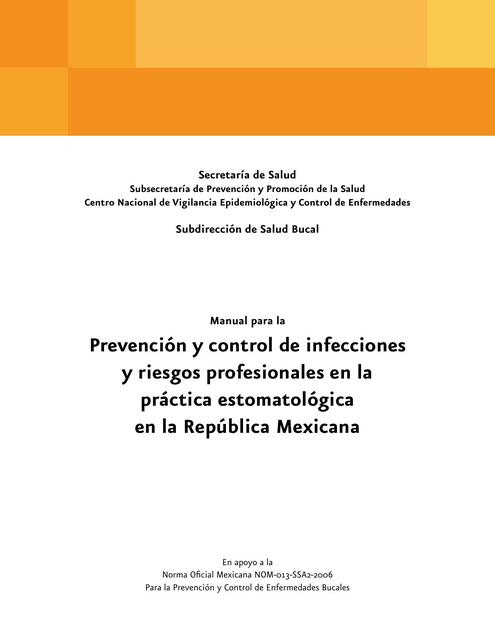Manual para la prevencion y control de infecciones | Yayel | uDocz