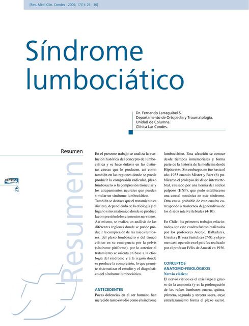 Síndrome Lumbociatico