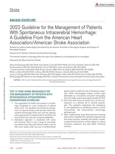 guideline spontaneous intracerebral - 1156280 