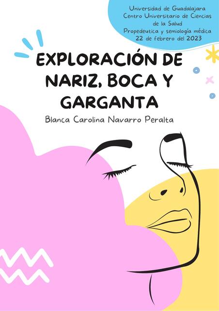 Exploración de nariz boca y garganta