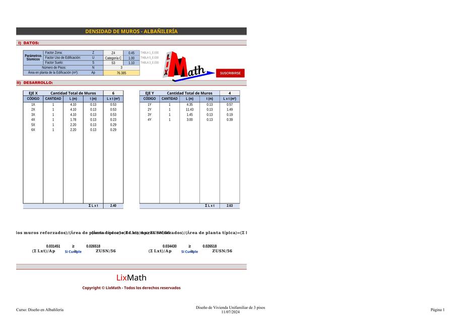 densidad de muros lixmath