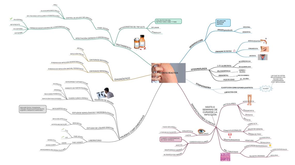 ARTRITIS REACTIVA mapa mental