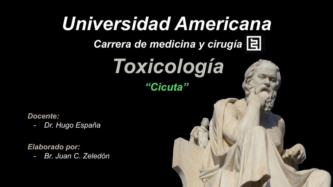 Cicuta TOXICOLOGÍA