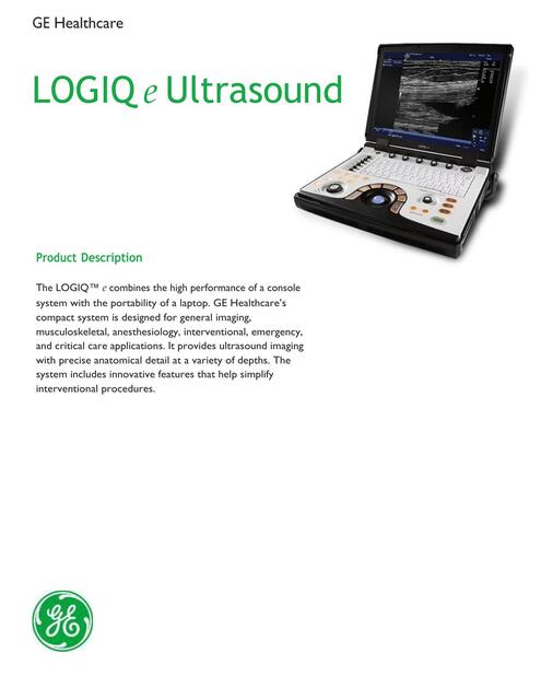 Ultrasonido Radiografo LOGIQ e R71