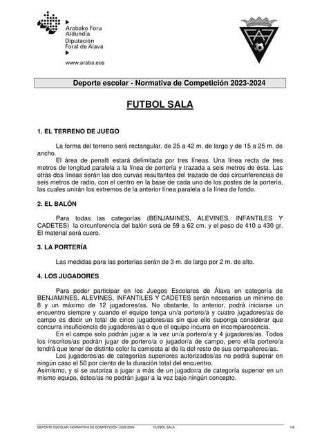 Flashcards de Futbol sala | Por Deporte y Fit | uDocz