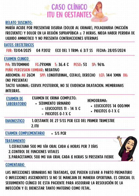 CASO CLINICO ITU EN GESTANTES