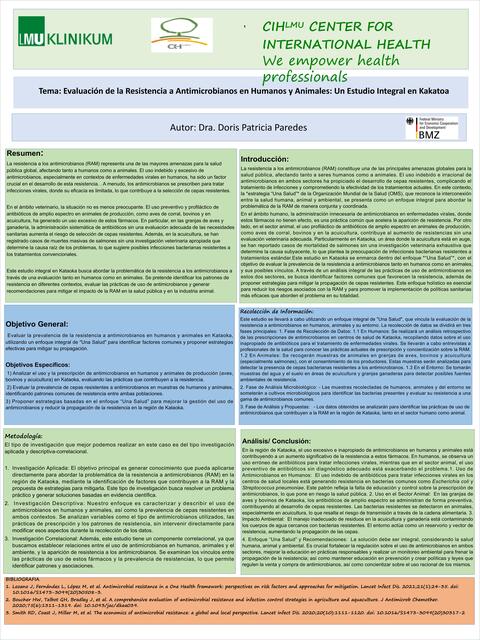 Evaluación de la resistencia a antimicrobianos en humanos y animales