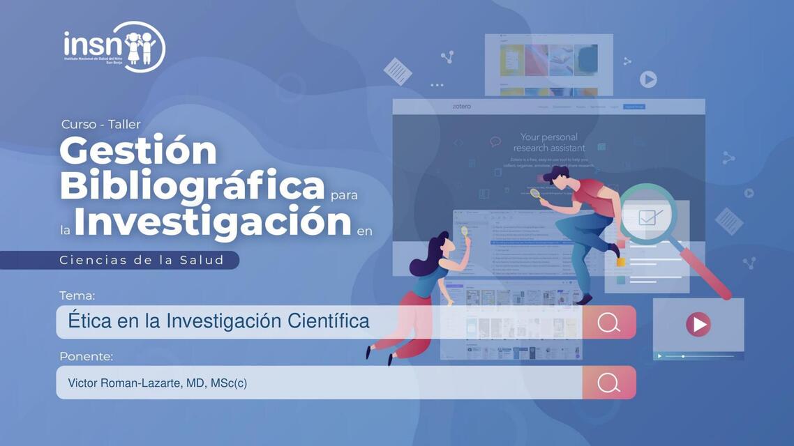 SESION 1 ETICA EN LA INVESTIGACION