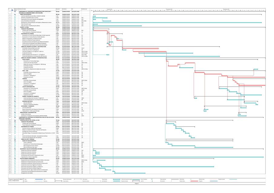 GANNT Y RUTA CRITICA EN MS PROJECT