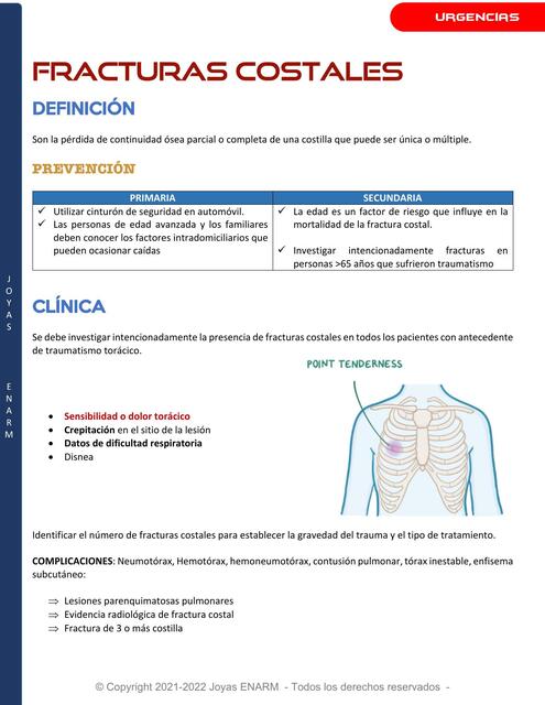 6 Fracturas Costales y Tórax Inestable | Conceptosmedicina | uDocz