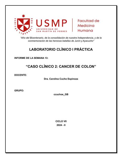 SEM 13 CC2 LAB CANCER DE COLON