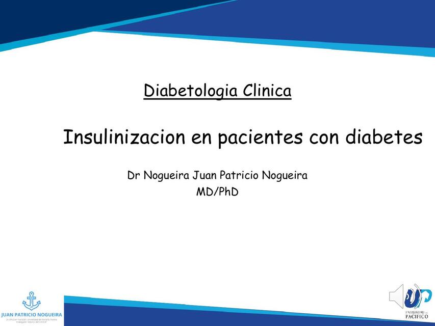 Clase 1 Insulinoterapia en DT 1 y DT2