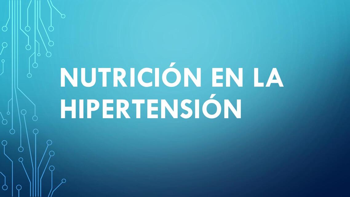 Nutrición en la hipertensión