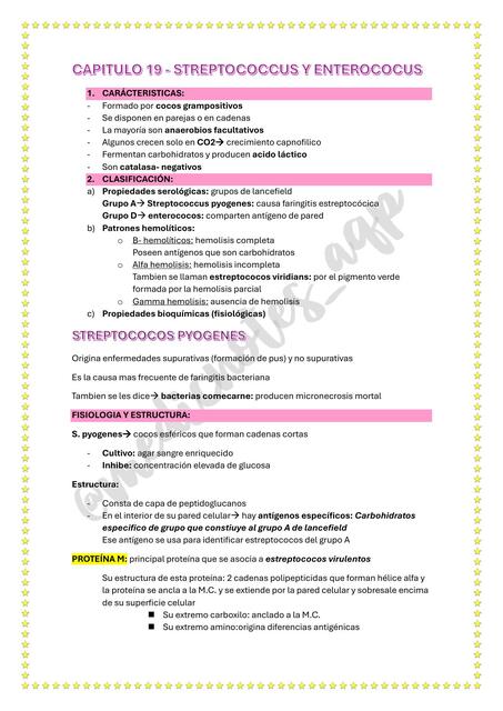 STREPTOCOCCUS Y ENTEROCOCUS