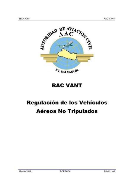 El Salvador RAC VANT Edicion 02 ANEXO