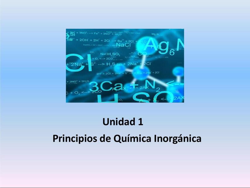 semana 1 Principios de quimica inorganica | Alberto Renato Inca Torres