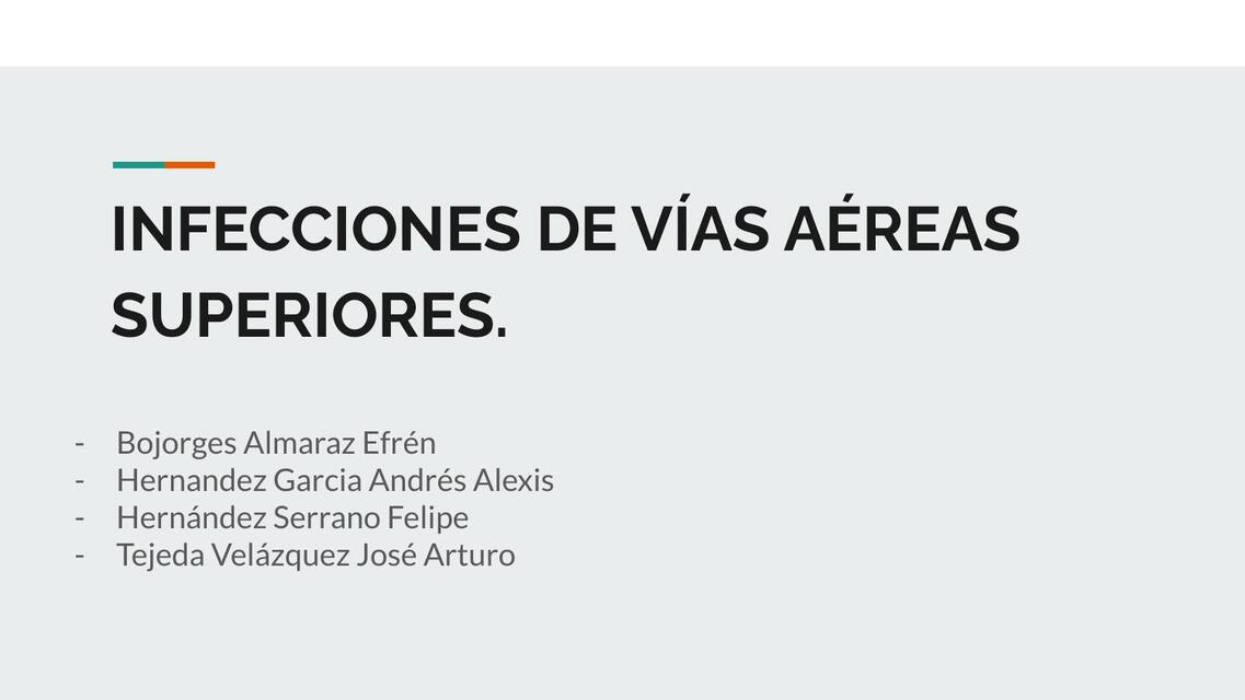 Infecciones de vías aéreas superiores