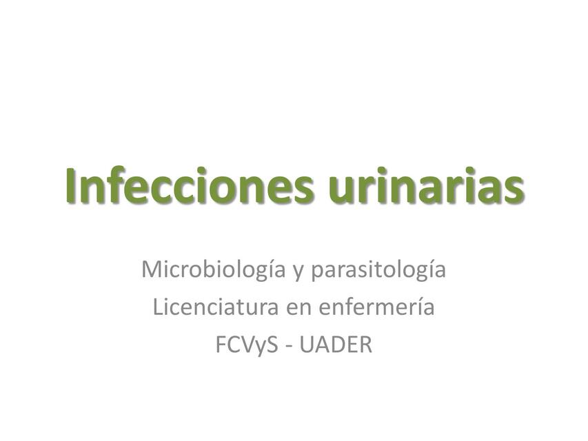 Infecciones urinarias