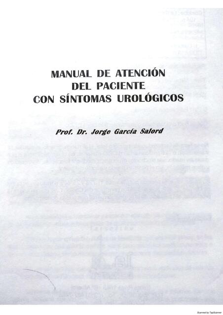 Manual de atención del paciente con síntomas urológicos 