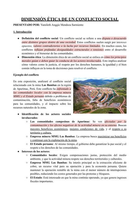 Dimensión política de un conflicto social