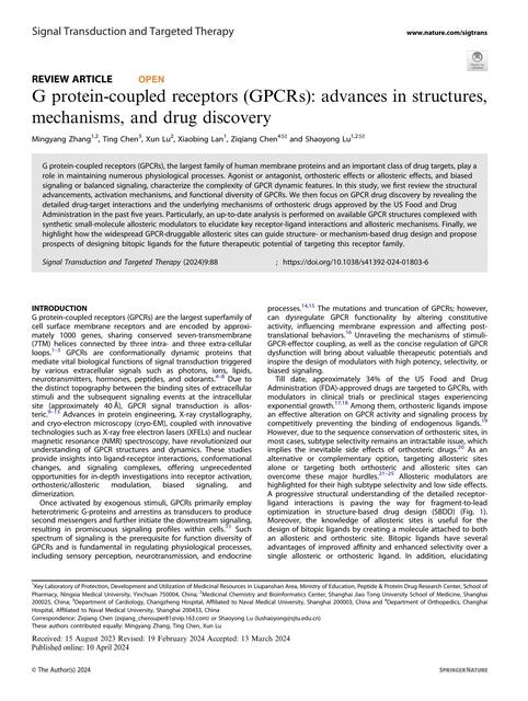 Lectura 2 Avances en el estudio de los GPCR