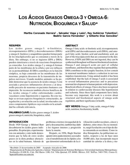 Lectura sobre los omega 3 y omega 6