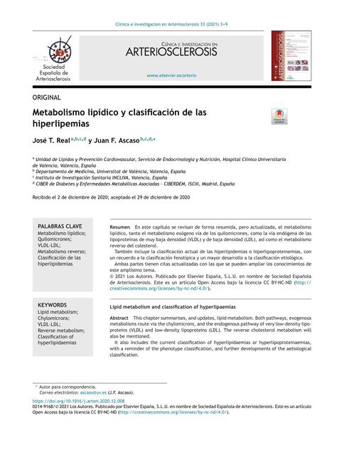 Metabolismo lipidico