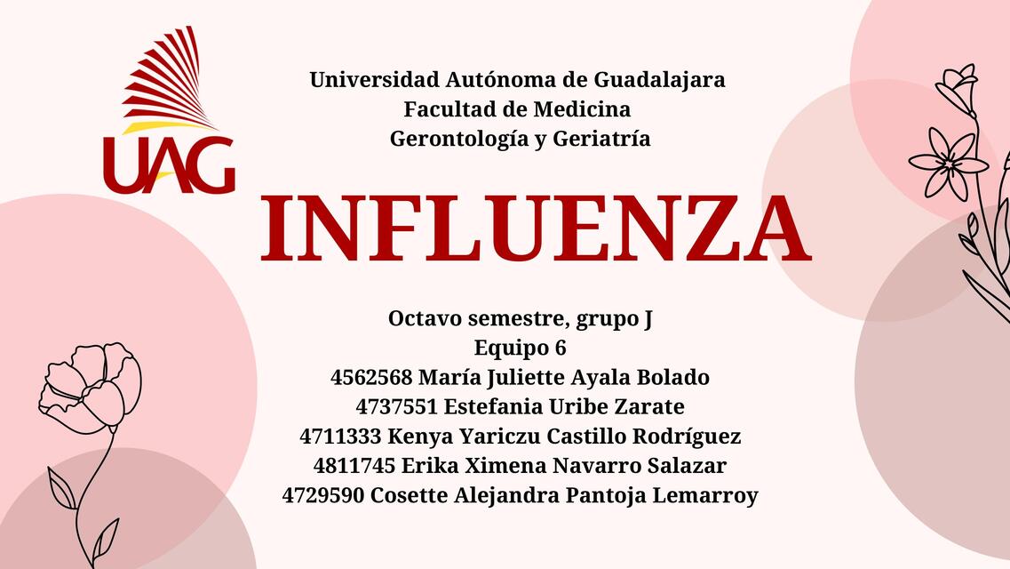 INFLUENZA GERIATRÍA