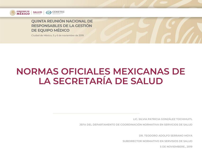 normas oficiales de la secretaria de salud