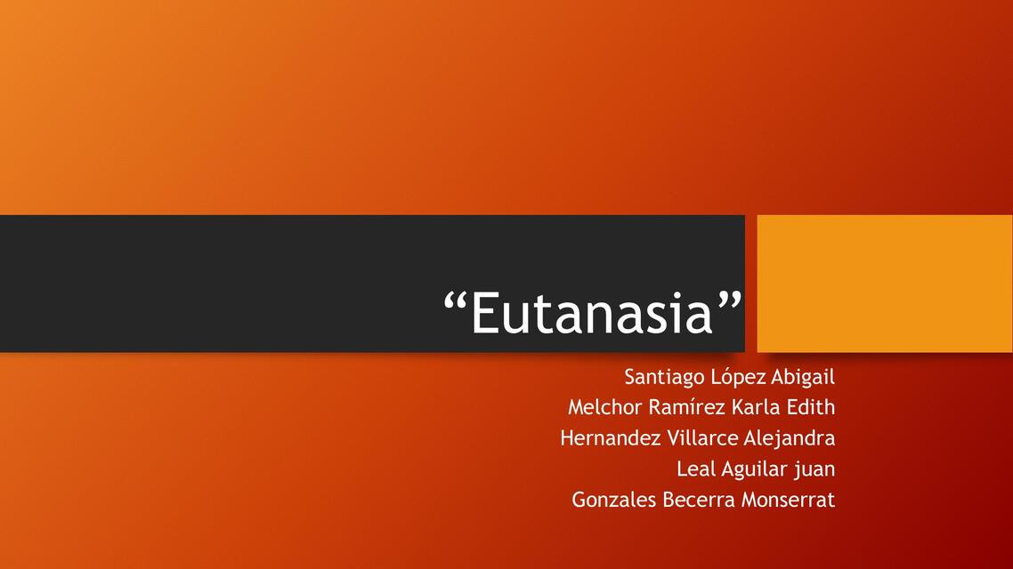 Eutanasia