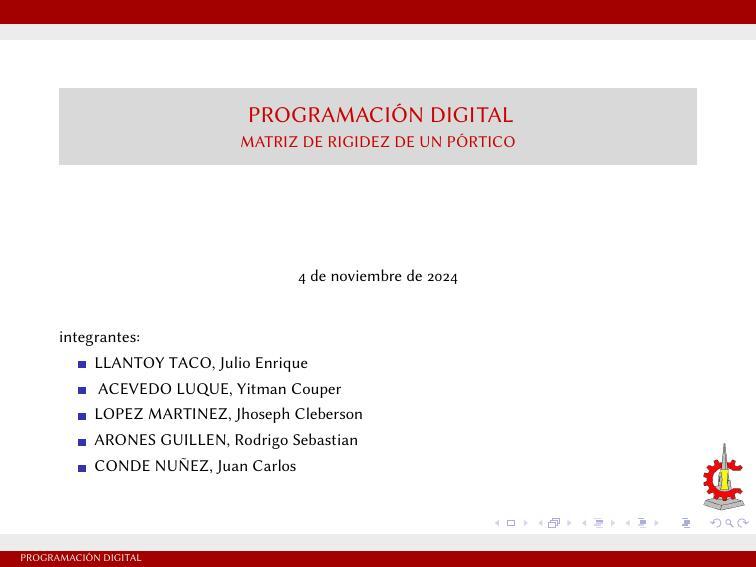 Matriz de rigidez en porticos en Matlab