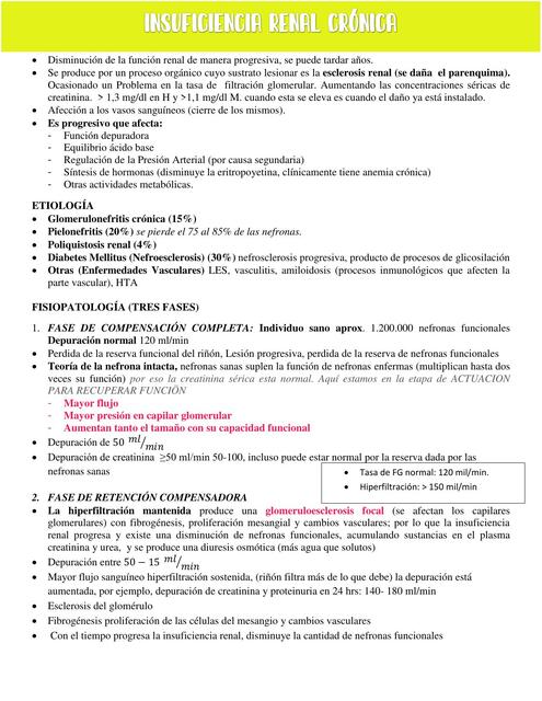 Insuficiencia renal crónica