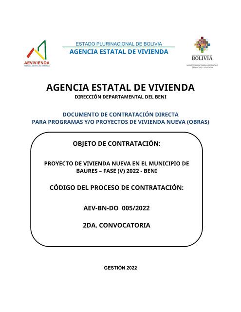 Documento Base Contratacion de 20 viviendas