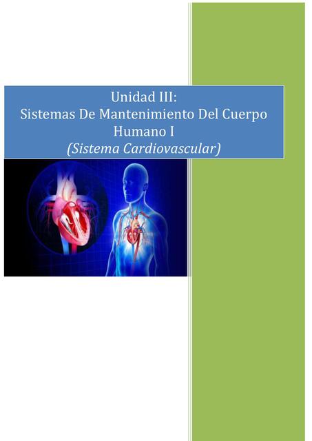 Unidad III. Sistema Cardiovascular