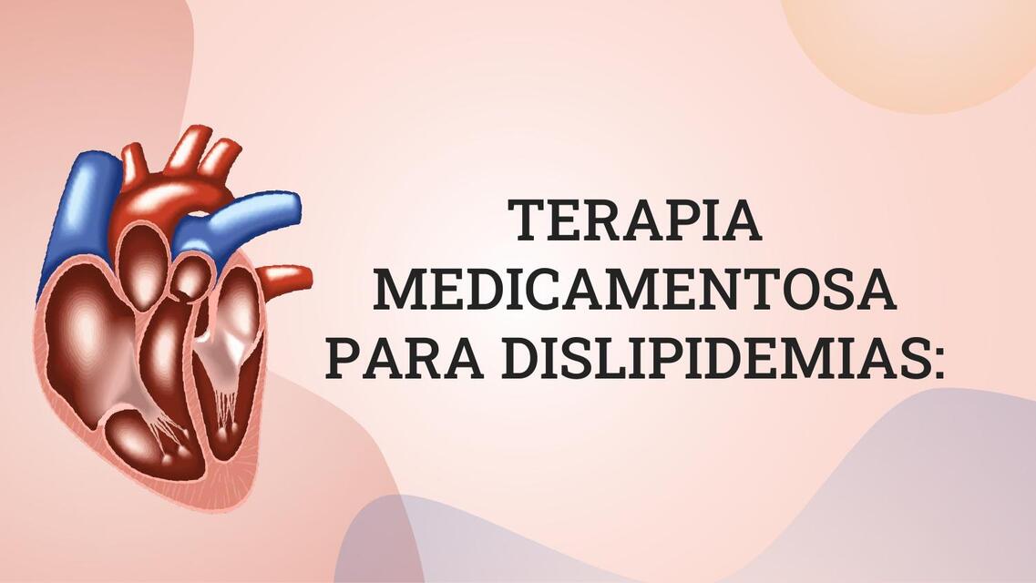 Terapia medicamentosa para las dislipidemias